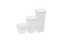 Hermia BNMPEGYWS15-51217 Juego de 15 Cajas de Almacenamiento de Plástico Blanco, 550ml-1750ml, Aptas Microondas y Lavavajillas